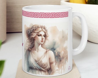 Tazza di Elena di Troia: tazza in ceramica con mitologia greca antica (315 ml), guerra di Troia, Iliade
