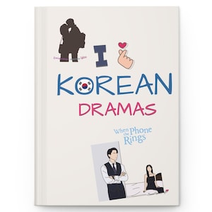 Kdrama Lover Hardcover Journal, koreanisches Drama-Tagebuch, I Love Kdramas Journal, Kdrama Fan Matte Notebook, Kdrama Addict Geschenk, Notebook für Fans