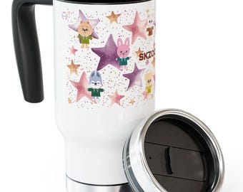 Taza de viaje de acero inoxidable SKZOO: Merchandising de fans de Stray Kids (14 oz)