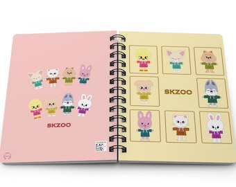 SKZOO Spiralbuch: Kpop Stray Kids Notizbuch (13cm x 18cm)