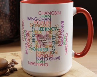 Taza Stray Kids Kpop Accent: Taza de café de 444 ml con diseño único, merchandising de STAY, regalo para fans