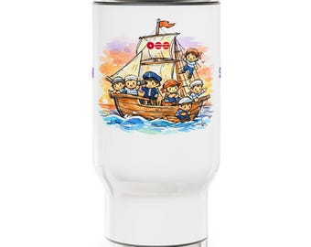 Kpop Arirang Swim Kawaii Travel Mug: ARMY Fan Merch - Stainless Steel 14oz