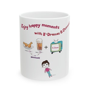 K Drama Lover Coffee Mug (11 oz), K-Drama Addict Mug, Kdrama Mug, Oppa Fan Mug, K-Drama Fan Merch, Kdrama coffee cup, KDrama + Chimaek Mug