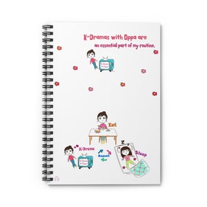 K Drama Liebhaber Spiralblock, K-Drama Addict Journal, Kdrama Tagebuch, Oppa Fan Notizbuch, K-Drama Fan Merch, Kdrama Notizblock, süße Kdrama Geschenke