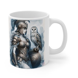 Athena Goddess Mug: Greek Mythology Art (11 oz), Minerva