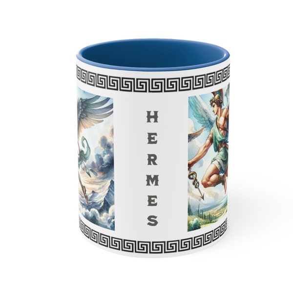 Hermes Mug (11 oz), Messenger God, Mercury mug, Greek Gods mug, 12 Olympians Mug, Greek Pantheon, Greek Mythology Mug, Classical Mythology