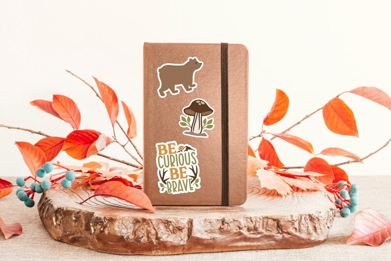 Woodland PNG Stickers, Woodland animal sticker bundle image 3