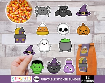 WANDIC 6 fogli di adesivi a trasferimento per Halloween, squisiti adesivi con corvo, fantasma, pipistrello, teschio, impermeabili, per feste in casa, fai da te, 15 x 30 cm