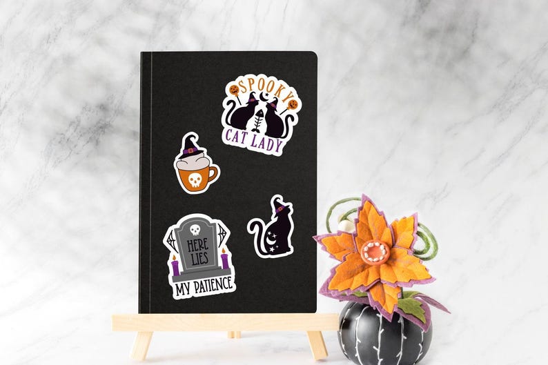 Funny Halloween PNG Sticker Bundle, Sarcastic Halloween digital stickers image 3