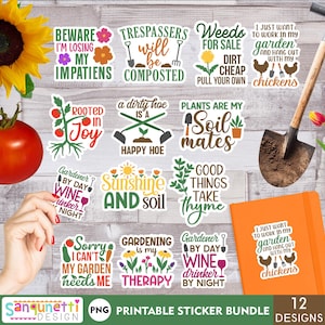 Gartenarbeit PNG Aufkleber | Niedliche Pflanzen Sticker