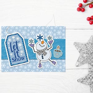 Winter snowman PNG stickers, snowman digital sticker bundle image 2