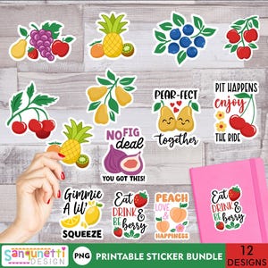 Obst PNG Aufkleber, Obst Wortspiele und Sprüche PNG Designs