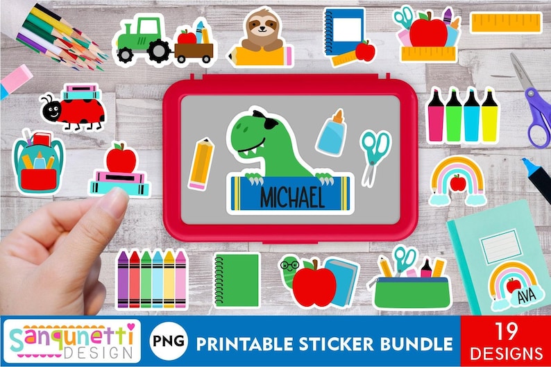 School Label PNG Stickers: Back to School Graphics (digital) - Etsy