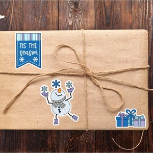 Winter snowman PNG stickers, snowman digital sticker bundle image 4