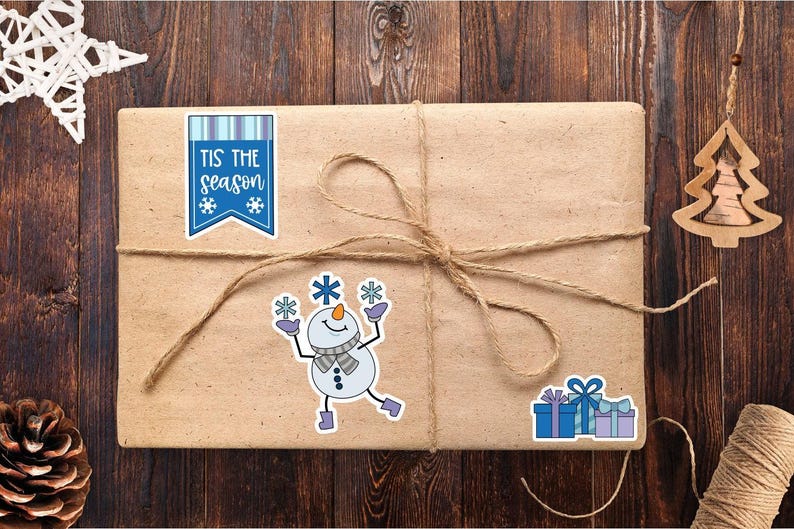 Winter snowman PNG stickers, snowman digital sticker bundle image 4
