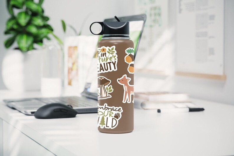 Woodland PNG Stickers, Woodland animal sticker bundle image 4