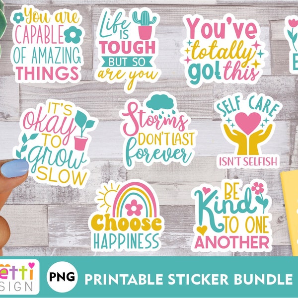 Mental Health Inspirational PNG sticker bundle, Mental health digital stickers