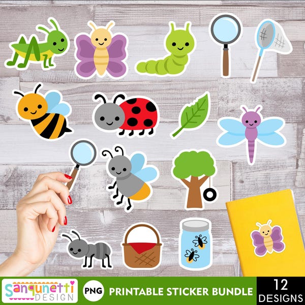 Insect Names Stickers Insect Stickers - Etsy