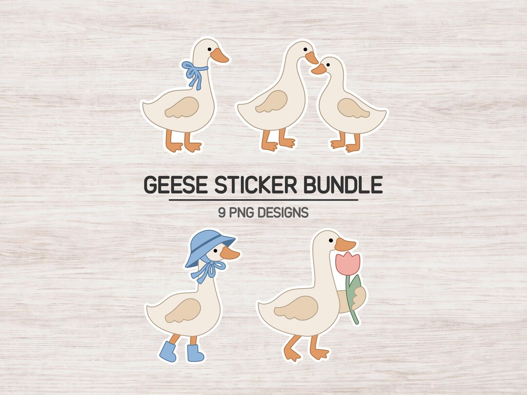Sticker Bundle Goose Farmhouse Goose Sticker Bundle – Goose PNG Clipart - Etsy