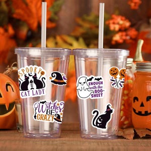 Funny Halloween PNG Sticker Bundle, Sarcastic Halloween digital stickers image 2