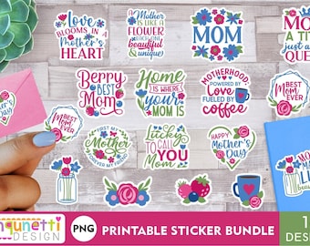 Mother's Day PNG Stickers | Mom digital sticker bundle