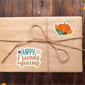 Friendsgiving PNG stickers, Thanksgiving digital sticker bundle image 7