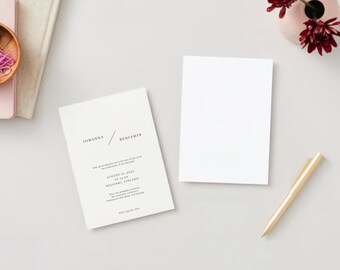 Classic Minimalist Wedding Invitation