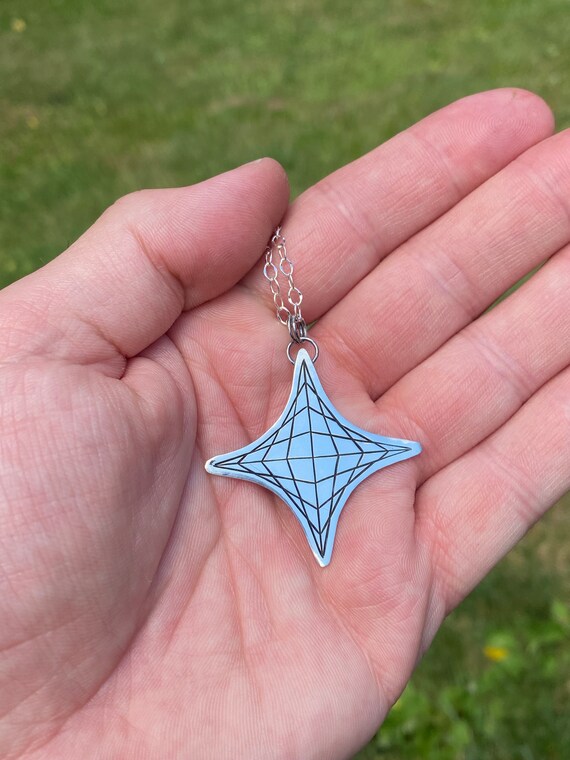 Hand Engraved Optical Illusion Pendant