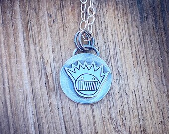 Hand Engraved Sterling Silver Boognish Charm
