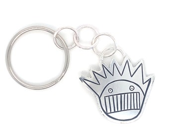 Hand Engraved Sterling Silver Boognish Keychain