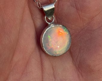 Hand Fabricated Silver and Ethiopian Pendant