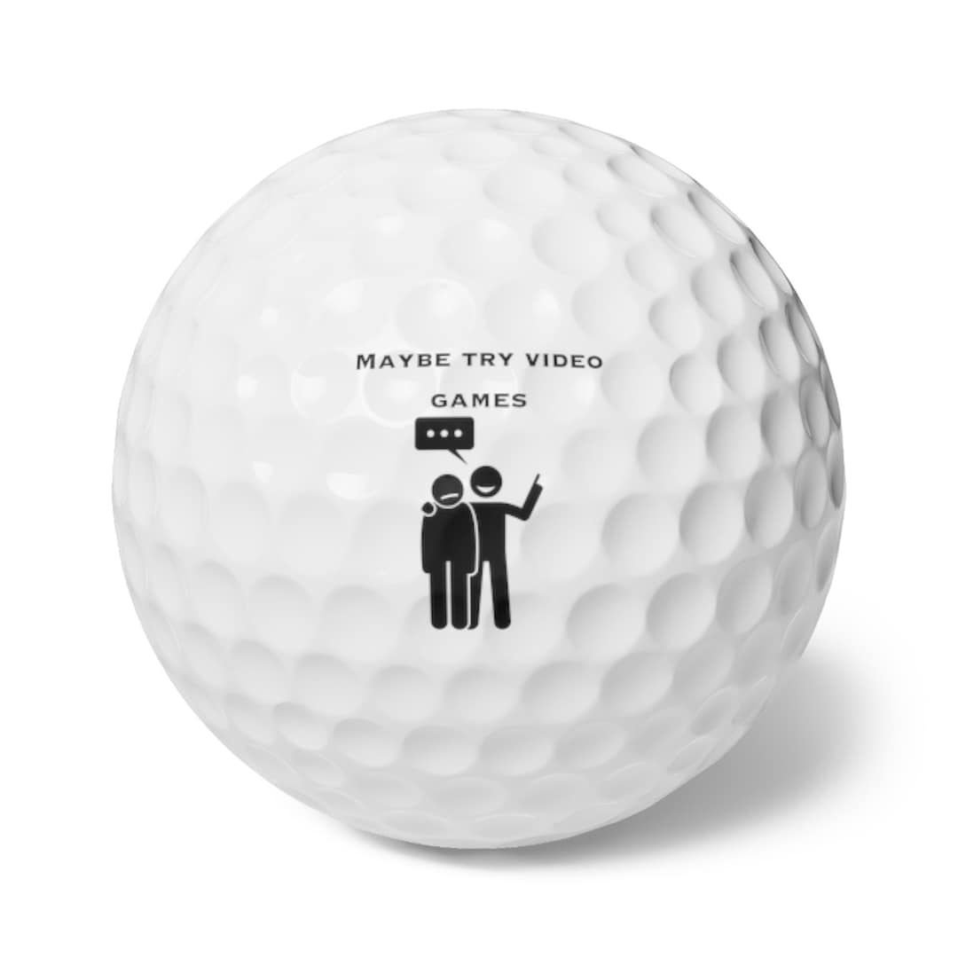 Funny Custom Golf Ball Set 'maybe Try Video Games' Etsy