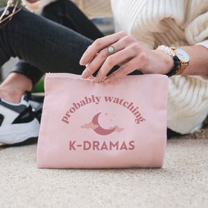 Probably watching K-dramas Pouch | K-Drama Gift for Fangirls | Kdrama pouch  | Korean K Drama pouch | Kdramas pouch accessory