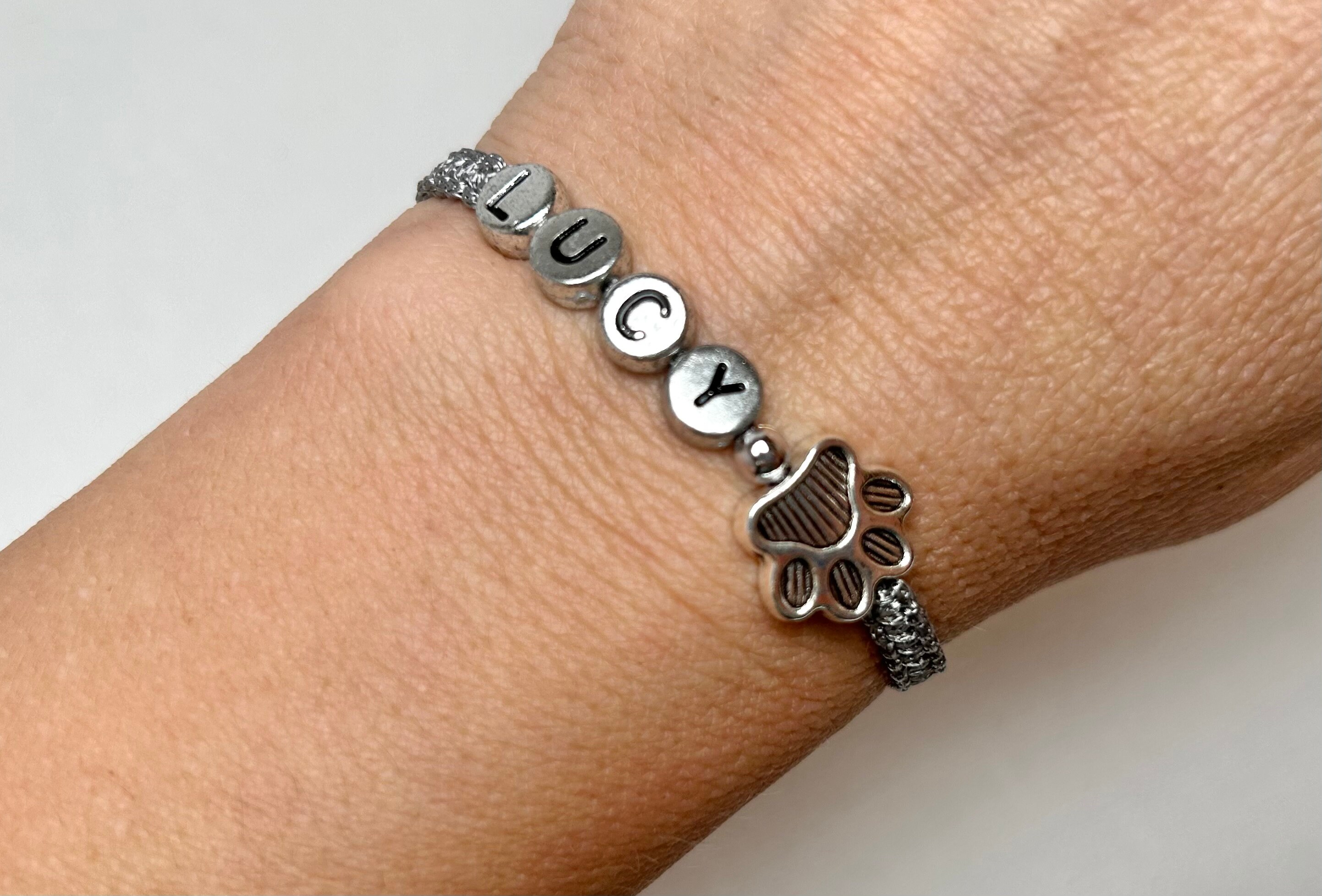 Pet Name Bracelet in a Gift Box With a Wish Card, Pet Lover Bracelet