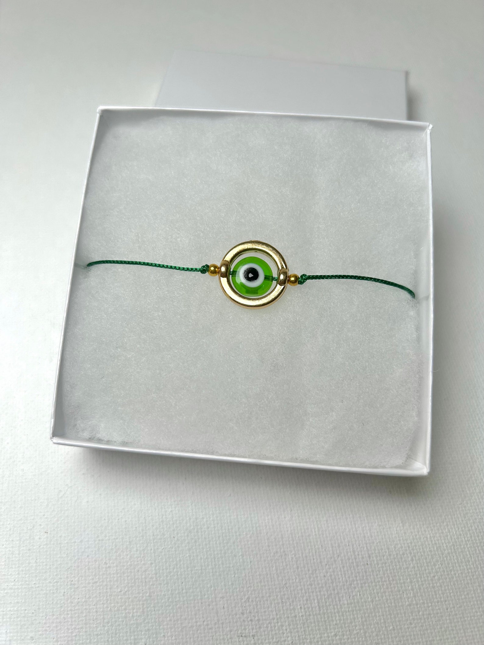 Red Evil Eye Bracelet With a Wish Card and a Gift Wrap an Evil Eye