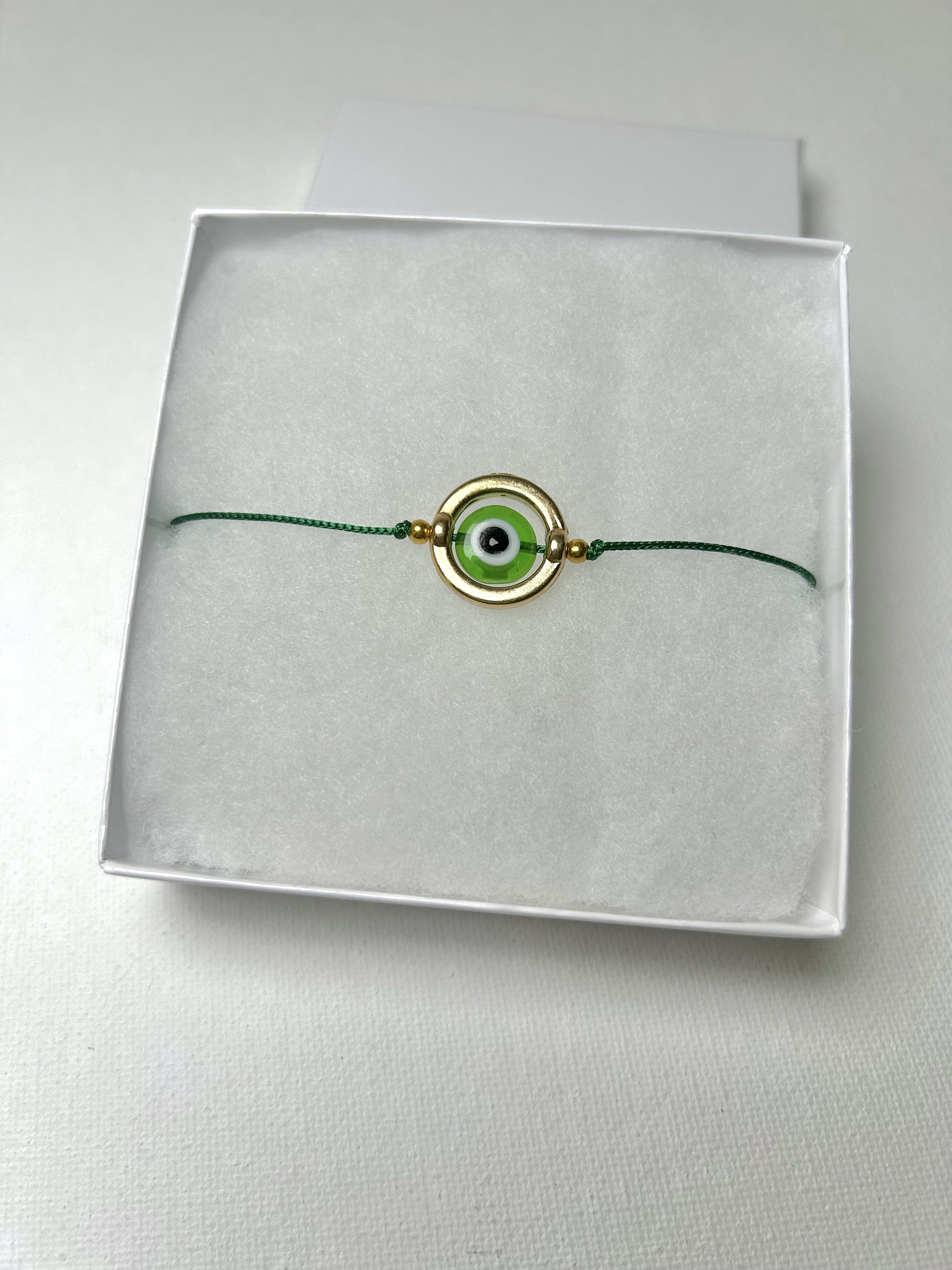 Red Evil Eye Bracelet With a Wish Card and a Gift Wrap an Evil Eye