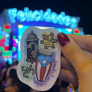 Puerto Rico sticker| Puerto Rico flag| Coqui taino| water proof stickers