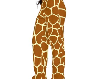 Giraffe Print Pajama Pants: Women's Cozy Loungewear