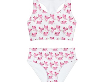 Axolotl Girls Two Piece Swimsuit (AOP)