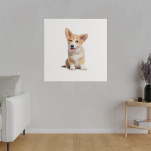 Happy Puppy, Matte Canvas, Stretched, 0.75&quot;
