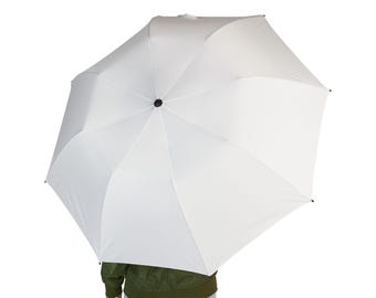 Parapluie pliable blanc | Parapluie semi-automatique compact