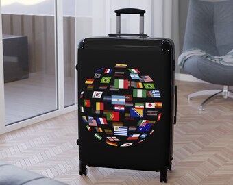 Traveling, World Flags Suitcase