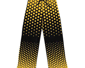 Beehive women Pants, Women&#39;s Honeycomb Pajama Pants (AOP)