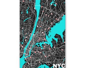 Classic Canvas, New York City Map