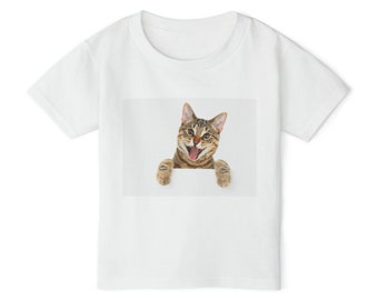 Camiseta Happy Cat, Heavy Cotton™ para niños pequeños