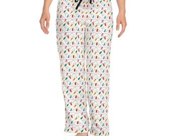 Christmas Lights Pajama Pants | Holiday Print Lounge Sleepwear