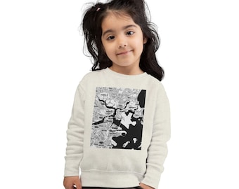 Sudadera con capucha para niño con el mapa de Boston, mezcla de algodón