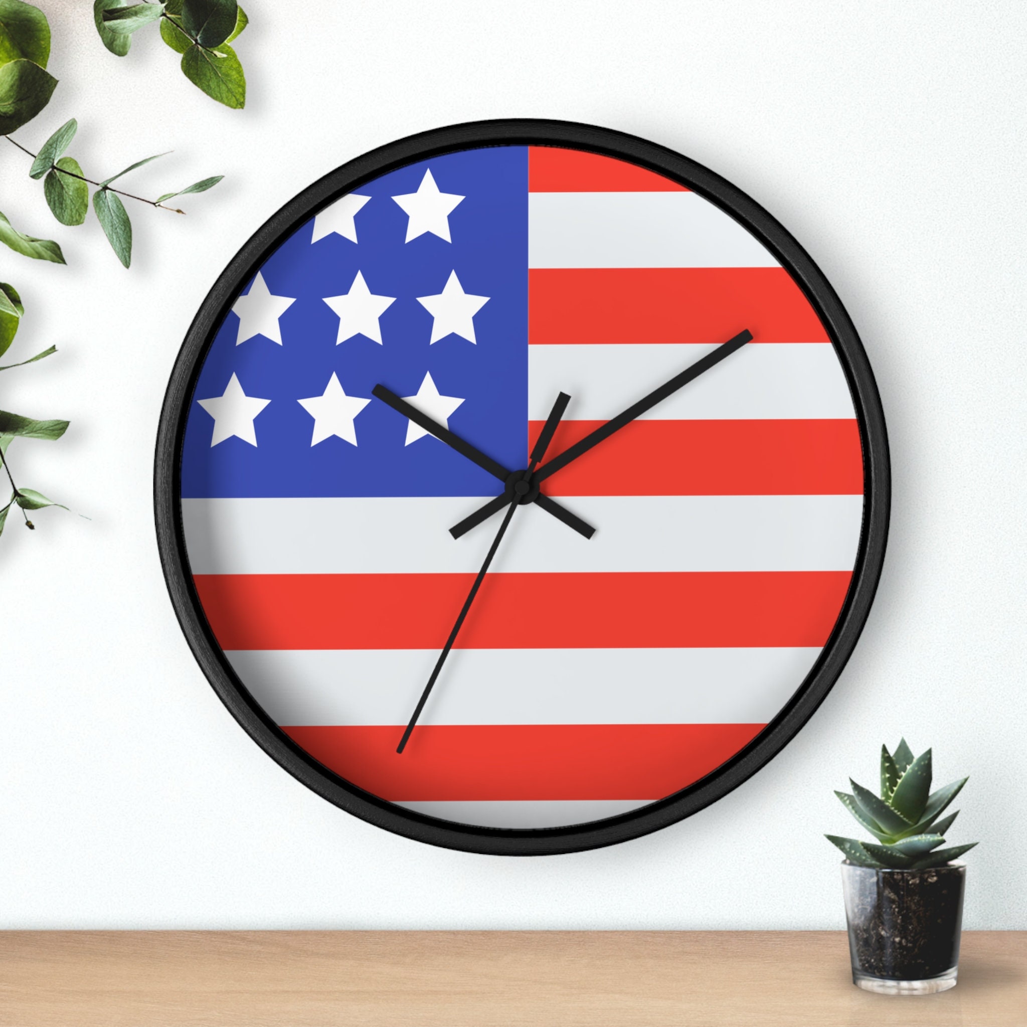アメリカンスタイル　テーブルトップネオンクロック（U.S. Flag）　置き時計 USA Flag, American Flag, Wall Clock - Etsy