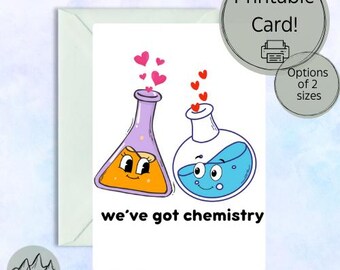 Chemistry Valentine's Card | Printable Card| LifeToTheFullDesign