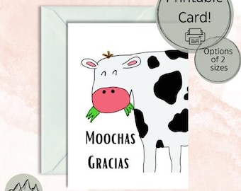 Moochas Gracias Card | LifeToTheFullDesign